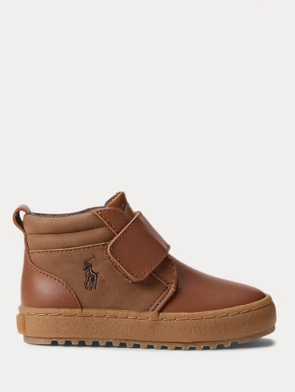 Polo by Ralph Lauren Camdyn Leather High Top EZ Sneaker Tan Brown Size 10c